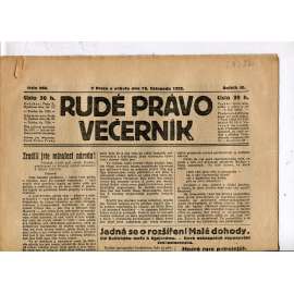 Rudé právo - večerník, ročník III., číslo 268. (25.11.1922). 1. republika, noviny