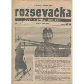 Rozsevačka, ročník X., číslo 1/1935. Týdeník pracujících žen (časopis, 1. republika, noviny)