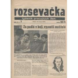 Rozsevačka, ročník X., číslo 7/1935. Týdeník pracujících žen (časopis, 1. republika, noviny)