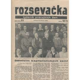 Rozsevačka, ročník X., číslo 11/1935. Týdeník pracujících žen (časopis, 1. republika, noviny)