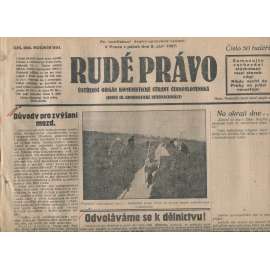 Rudé právo, ročník VIII., číslo 208. (2.9.1927). Ústřední orgán Komunistické strany Československa (1. republika, noviny)