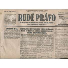 Rudé právo, ročník VIII., číslo 214. (9.9.1927). Ústřední orgán Komunistické strany Československa (1. republika, noviny)