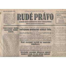 Rudé právo, ročník VIII., číslo 213. (8.9.1927). Ústřední orgán Komunistické strany Československa (1. republika, noviny)