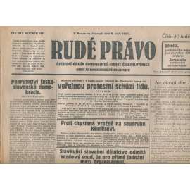 Rudé právo, ročník VIII., číslo 213. (8.9.1927). Ústřední orgán Komunistické strany Československa (1. republika, noviny)
