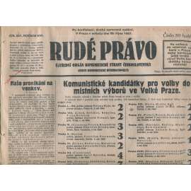 Rudé právo, ročník VIII., číslo 251. (22.10.1927). Ústřední orgán Komunistické strany Československa (1. republika, noviny)