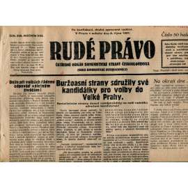 Rudé právo, ročník VIII., číslo 239. (8.10.1927). Ústřední orgán Komunistické strany Československa (1. republika, noviny)
