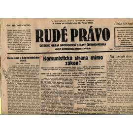 Rudé právo, ročník VIII., číslo 242. (12.10.1927). Ústřední orgán Komunistické strany Československa (1. republika, noviny)