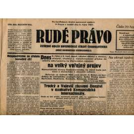 Rudé právo, ročník VIII., číslo 234. (2.10.1927). Ústřední orgán Komunistické strany Československa (1. republika, noviny)