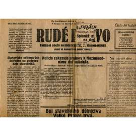 Rudé právo, ročník VIII., číslo 207. (1.9.1927). Ústřední orgán Komunistické strany Československa (1. republika, noviny)