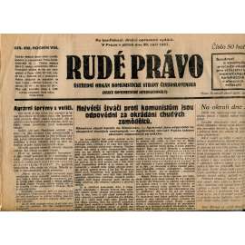 Rudé právo, ročník VIII., číslo 232. (30.9.1927). Ústřední orgán Komunistické strany Československa (1. republika, noviny)