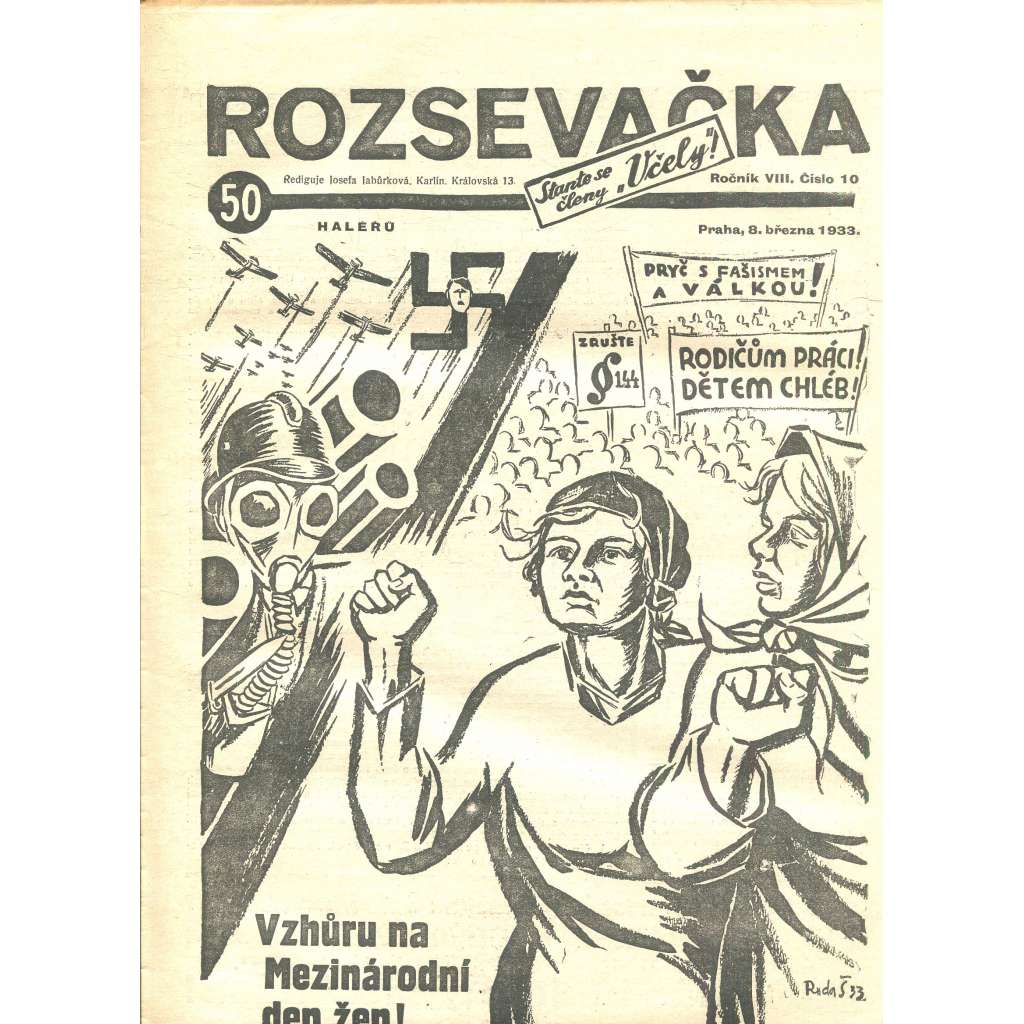 Rozsevačka, ročník VIII., číslo 10/1933 (časopis, 1. republika, noviny)