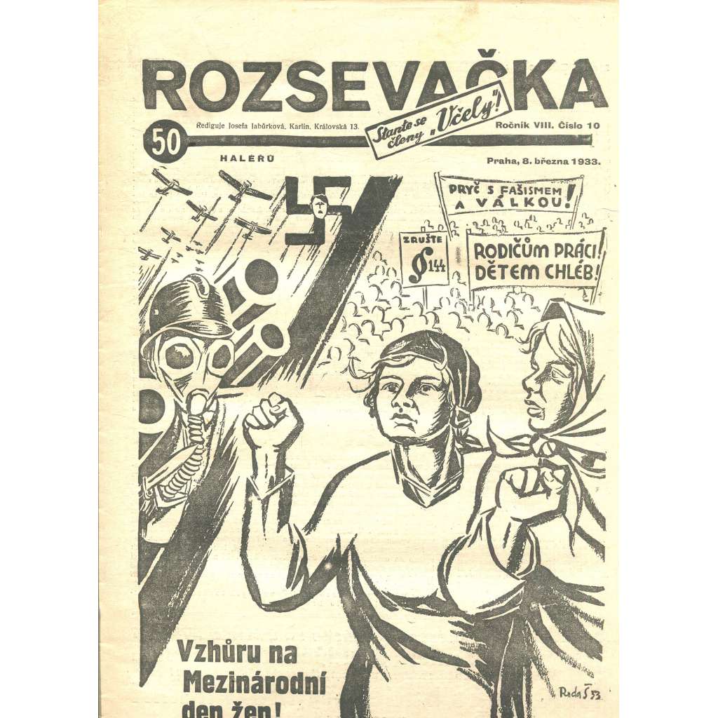 Rozsevačka, ročník VIII., číslo 10/1933 (časopis, 1. republika, noviny)