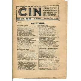 Čin, číslo 1/1914. List pro tělesný a mravní pokrok lidu v duchu českém a bratrském (časopis, noviny)