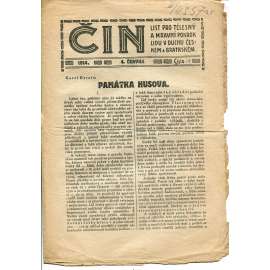 Čin, číslo 12/1914. List pro tělesný a mravní pokrok lidu v duchu českém a bratrském (časopis, noviny)