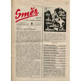 Směr, ročník I., číslo 9/1948. Týdeník pro politiku a kulturu (časopis, noviny)