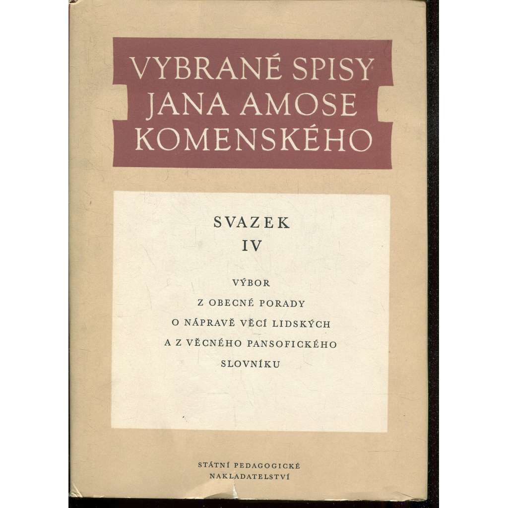 Vybrané spisy Jana Amose Komenského IV.