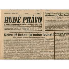 Rudé právo, číslo 69. Ústřední orgán Komunistické strany Československa (21.3.1936) - staré noviny, 1. republika