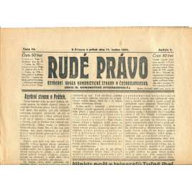 Rudé právo, ročník V., číslo 10/1924. Ústřední orgán Komunistické strany v Československu (staré noviny, 1. republika)