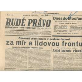 Rudé právo, číslo 180/1935 (1. republika, staré noviny) - [komunisté, komunismus]