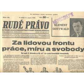 Rudé právo, číslo 186/1935 (1. republika, staré noviny) - [komunisté, komunismus]