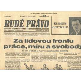 Rudé právo, číslo 186/1935 (1. republika, staré noviny) - [komunisté, komunismus]