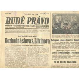Rudé právo, číslo 209/1935 (1. republika, staré noviny) - [komunisté, komunismus]