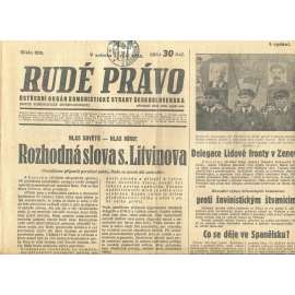Rudé právo, číslo 209/1935 (1. republika, staré noviny) - [komunisté, komunismus]
