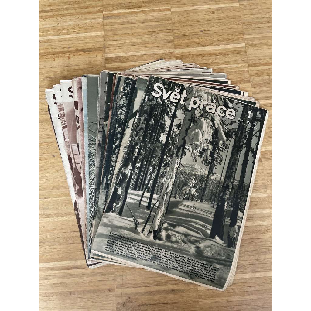 Svět práce, ročník III., čísla 1-4, 6-10 a 13-24/1935 (časopis, noviny) - není komplet - chybí číslo 5, 11 a 12