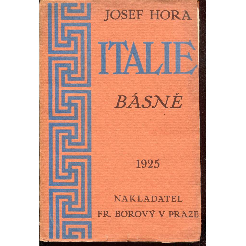 Italie (básně) - podpis Josef Hora