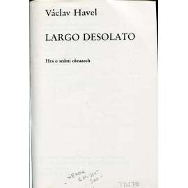Largo desolato. Hra o sedmi obrazech (samizdat, xerox)