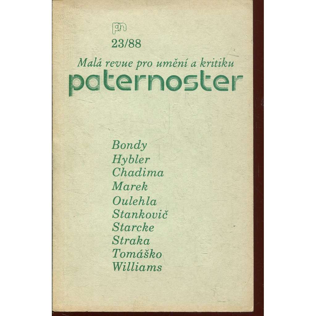 Paternoster 23/1988. Malá revue pro umění a kritiku (exil)