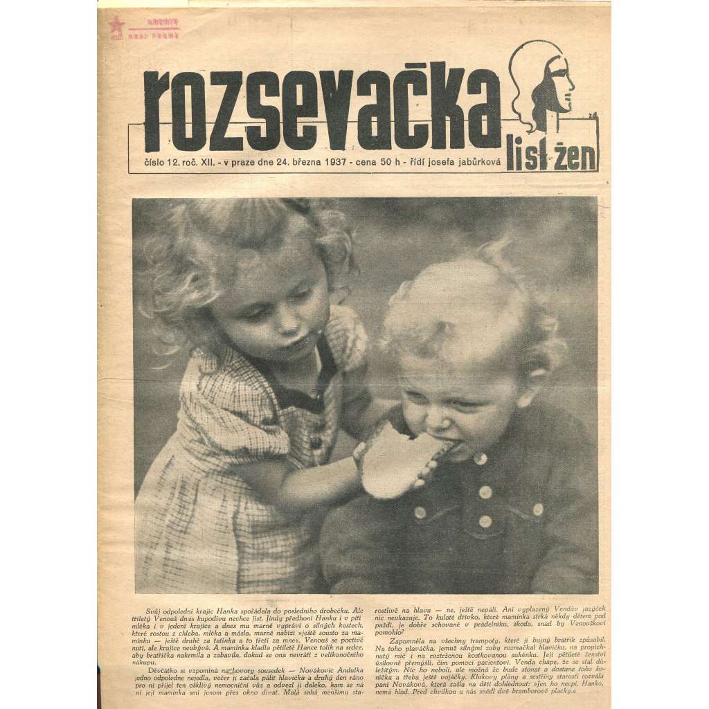 Rozsevačka, ročník XII., číslo 12/1937 (časopis, noviny)