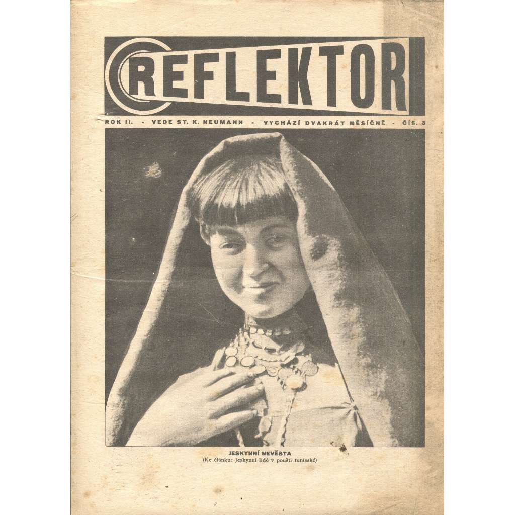 Reflektor, ročník II., číslo 3 (časopis, staré noviny, 1. republika)