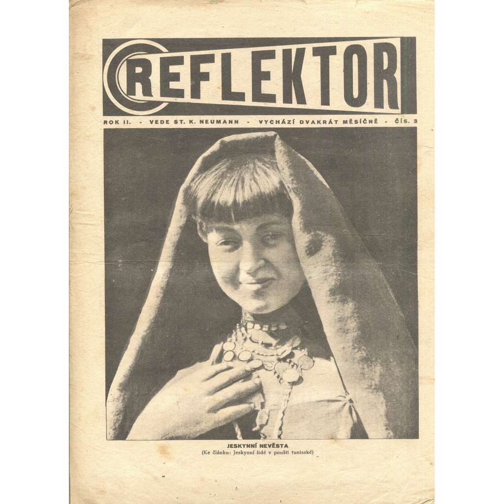 Reflektor, ročník II., číslo 3 (časopis, staré noviny, 1. republika)