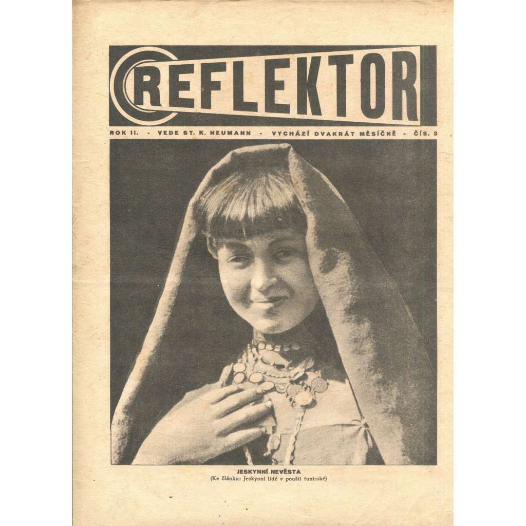 Reflektor, ročník II., číslo 3 (časopis, staré noviny, 1. republika)