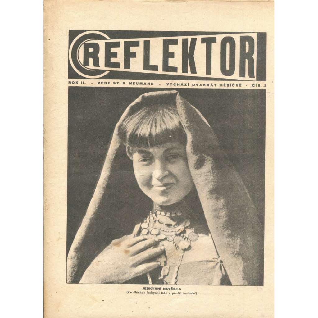 Reflektor, ročník II., číslo 3 (časopis, staré noviny, 1. republika)
