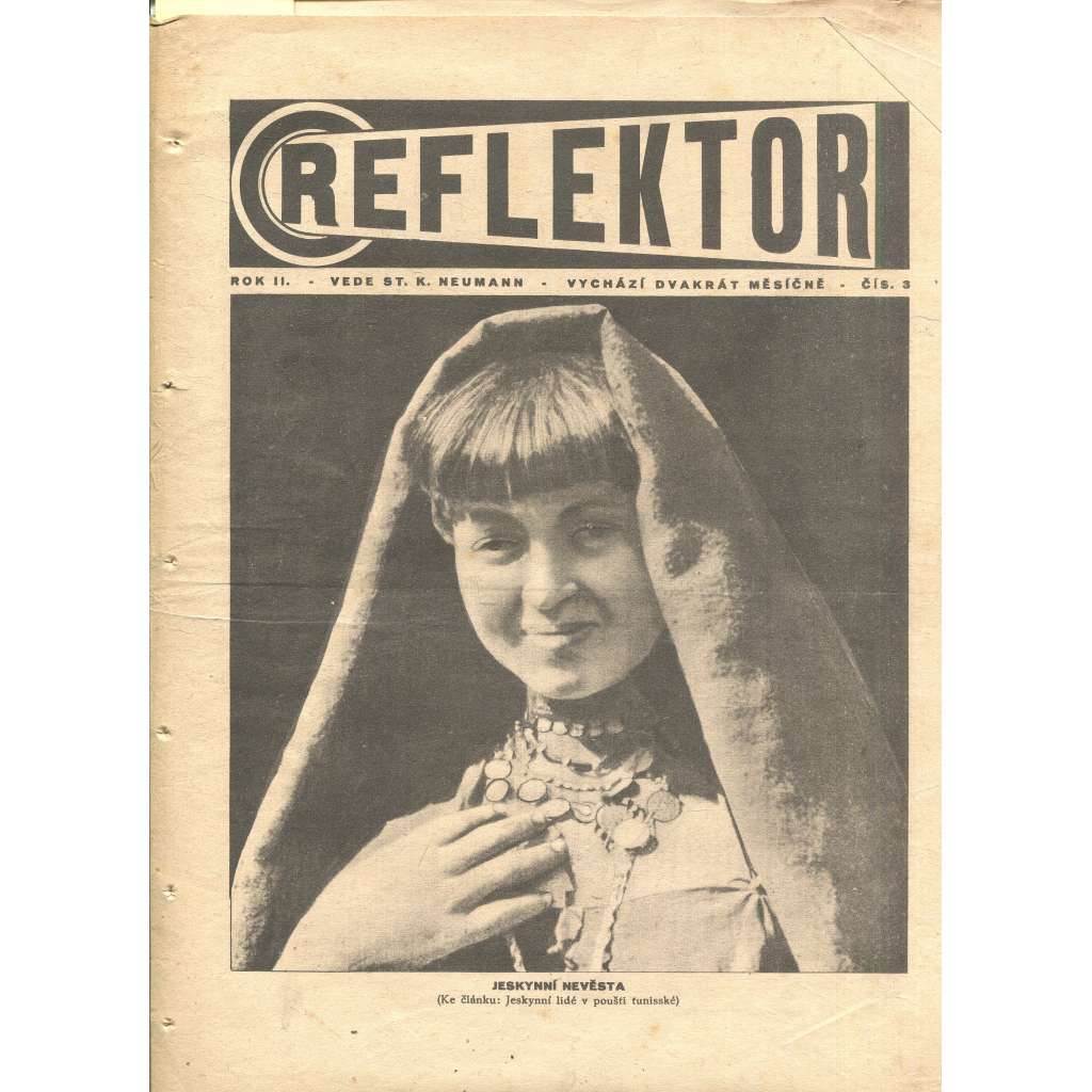 Reflektor, ročník II., číslo 3 (časopis, staré noviny, 1. republika)