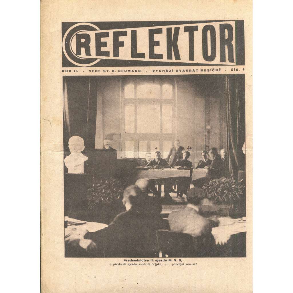 Reflektor, ročník II., číslo 4 (časopis, staré noviny, 1. republika)