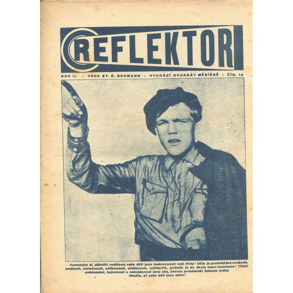 Reflektor, ročník II., číslo 16 (časopis, staré noviny, 1. republika)