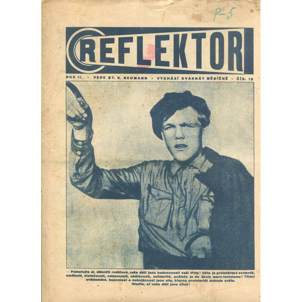 Reflektor, ročník II., číslo 16 (časopis, staré noviny, 1. republika)