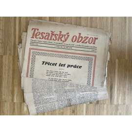 Tesařský obzor, ročník XXI., číslo 2/1926, ročník XXIV., číslo 16 a 17/1930, ročník XXV., číslo 21/1931, ročník XXVI., číslo 2, 3, 5, 6,8, 10, 11, 15 a 19/1931-1932, ročník XXVII., číslo 17/1933 (časopis)