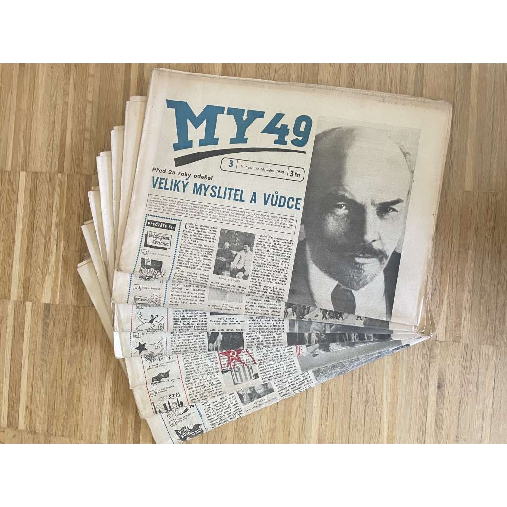 My, čísla 3, 5, 6, 8, 15, 17, 19, 21, 23, 25, 26, 31-34 a 40/1949. Týdeník mládeže (časopis, noviny)