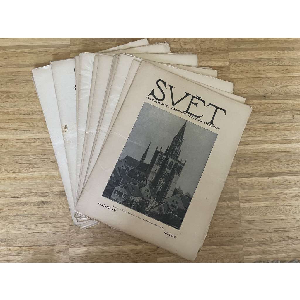 Svět, ročník XV., čísla 2-16/1915. Obrazový lidový čtrnáctidenník (Časopis, noviny)