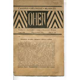 Oheň, číslo 9-10/1922. Časopis dělnické mládeže