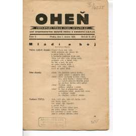 Oheň, ročník II., číslo 2/1925. List Spartakových skautů práce a dorostu FDTJČ (časopis)