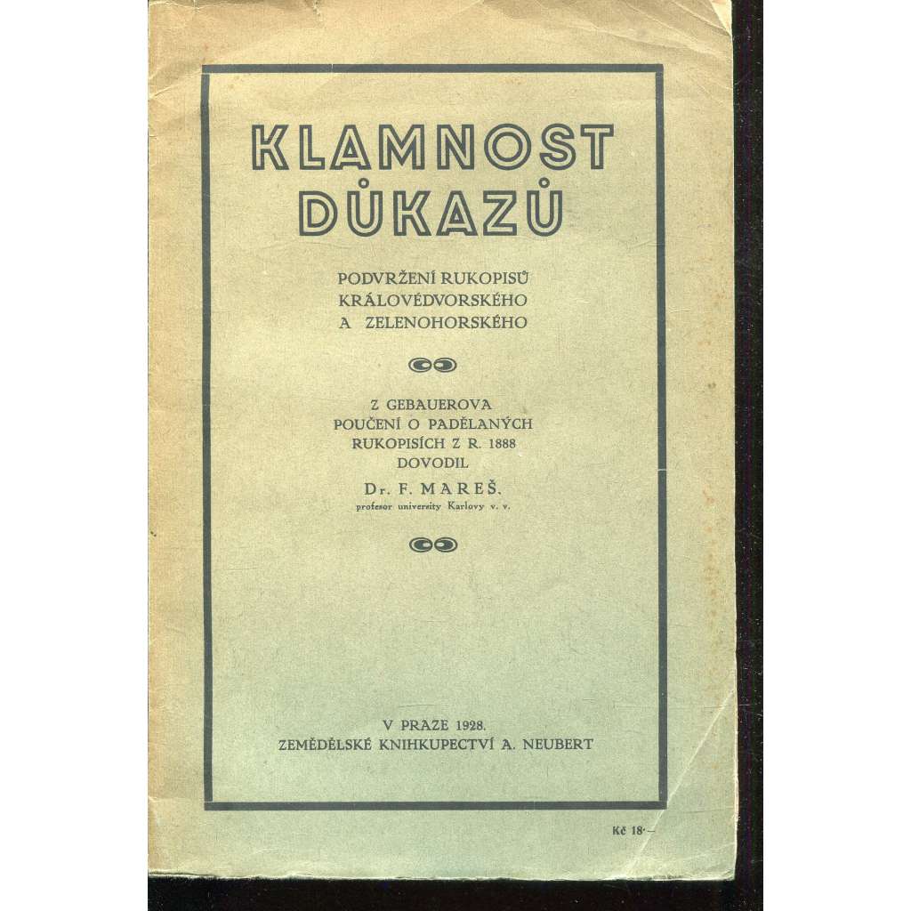 Klamnost důkazů (rukopisy)