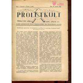 Proletkult, rok I., číslo 3/1922 [Týdeník KSČ pro proletářskou kulturu] - časopis, noviny, 1. republika
