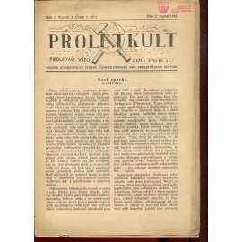 Proletkult, rok I., číslo 1/1922 [Týdeník KSČ pro proletářskou kulturu] - časopis, noviny, 1. republika