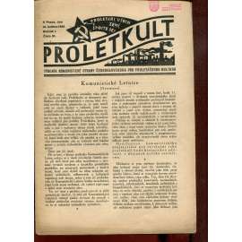 Proletkult, rok I., číslo 21/1922 [Týdeník KSČ pro proletářskou kulturu] - časopis, noviny, 1. republika