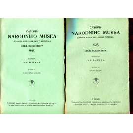 Časopis Národního musea, ročník CI., sv. I.-IV./1927 (Časopis musea Království českého) - 3 svazky